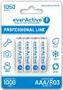4x rechargeable everActive R03/AAA Ni-MH 1050 mAh prêt à l'emploi