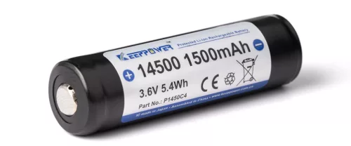 Keeppower 3.7V batterie Li-ion avec protection PCB 14500 – 1500mAh, 3.6V P1450C4