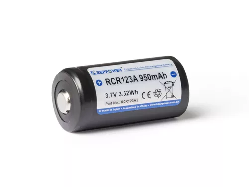 Keeppower RCR123A2 16340 - 950mAh, 3,6V - 3,7V batterie Li-ion protégée