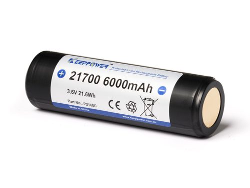 Gardez la puissance 21700 batterie 6000 mAh protégée