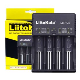   LiitoKala Lii - Chargeur de batterie PL4 Li-ion - Noir EU Plug