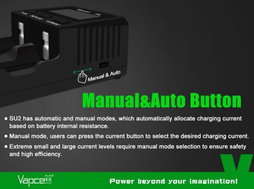 Chargeur rapide Vapcell SU2 pour batteries Ni-Mh, 1,5V et 3,6V Li-ion