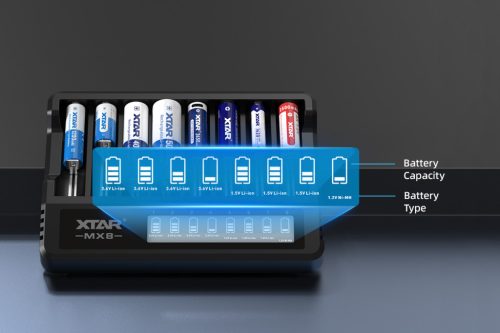 Chargeur de batteries intelligent XTAR MX8
