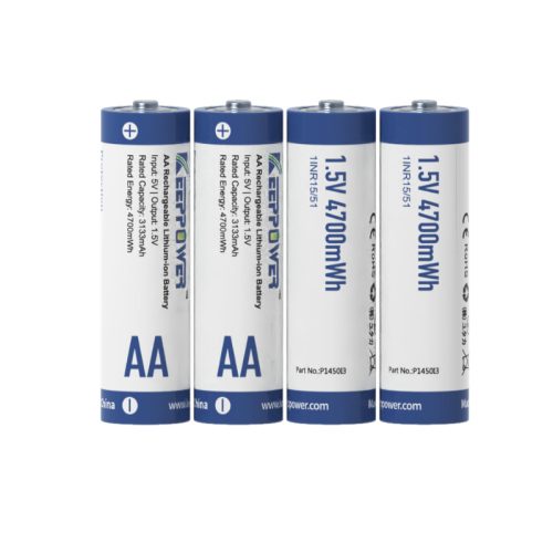 Keeppower P1450I3 AA 1,5 V batterie Li-ion 3133 mAh / 4700 mWh – lot de 4