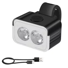   Éclairage avant pour vélo Boruit L6 avec luminosité de 300 lumens et batterie intégrée