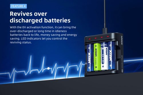 XTAR L4 Chargeur pour batteries 1,5V