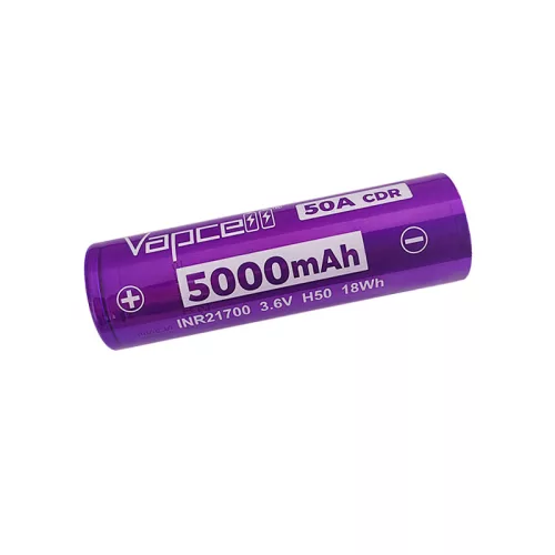 Vapcell H50 5000mAh 3,6V Li-ion rechargeable 21700 50A