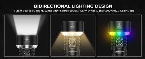 Lampe torche Wurkkos TS27 ultra puissante, 3200 lumens, portée 845 m, batterie 15.000 mAh