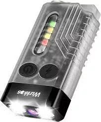 Mini porte-clés lumineux UV 395, lampe de poche pour inspection de billets de banque, avec pince métallique Label - Bricolage