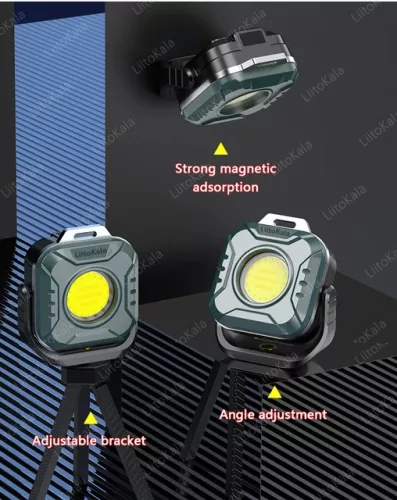 Lampe de travail mini LiitoKala LF-986 LED+COB 500LM Interface de charge Type-C 5V1A Entrée Batterie intégrée 1200mAh