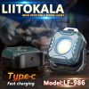Lampe de travail mini LiitoKala LF-986 LED+COB 500LM Interface de charge Type-C 5V1A Entrée Batterie intégrée 1200mAh