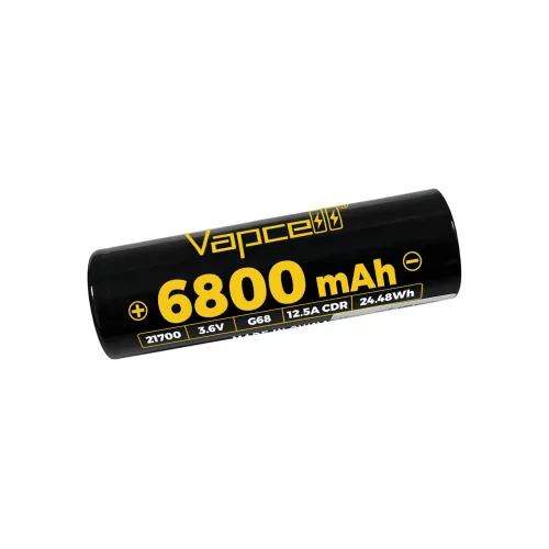 Vapcell G68 21700 6800mAh batterie 3,6V 12,5A