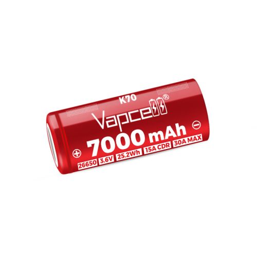 Batterie li-ion protégée Vapcell 26650 7000mAh K70