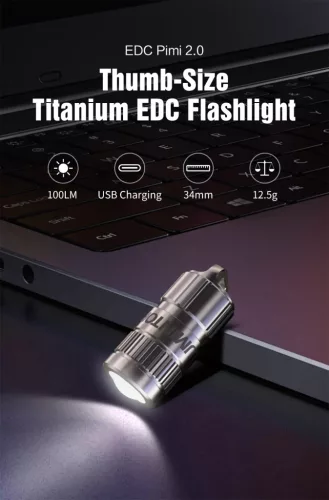 Mini lampe en titane Lumintop EDC Pimi 2.0